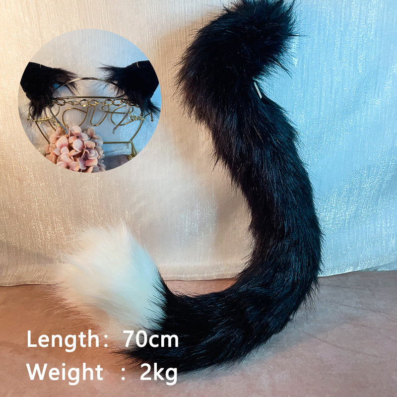 black cat costume,Artificial fur-ears, tails, claws, shoes